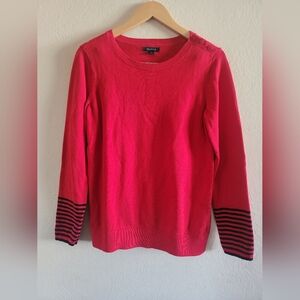 Nautica 100% Cotton Red Nautical Sweater,‎ Size Large